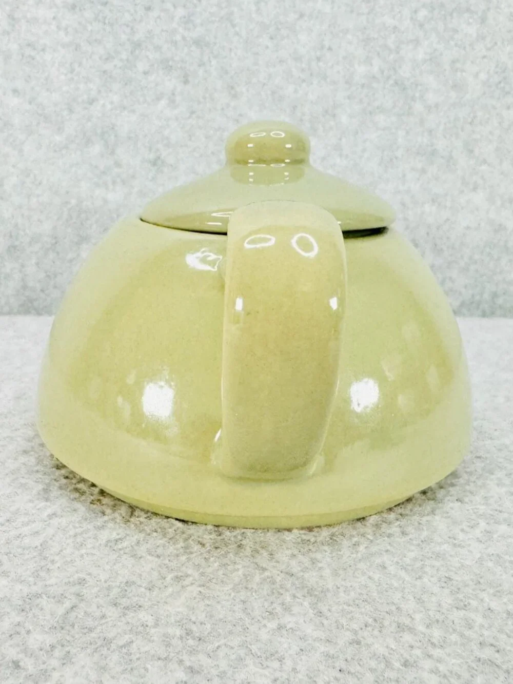 Pier 1 Tea For One Stoneware Stacking Cup and Teapot w Lid Green
